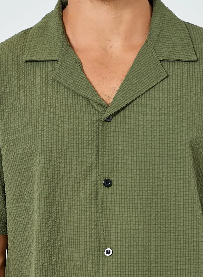 Take Two  Men Textured Olive Green Shirt and Pants Co-Ords for Men | Best Price UAE